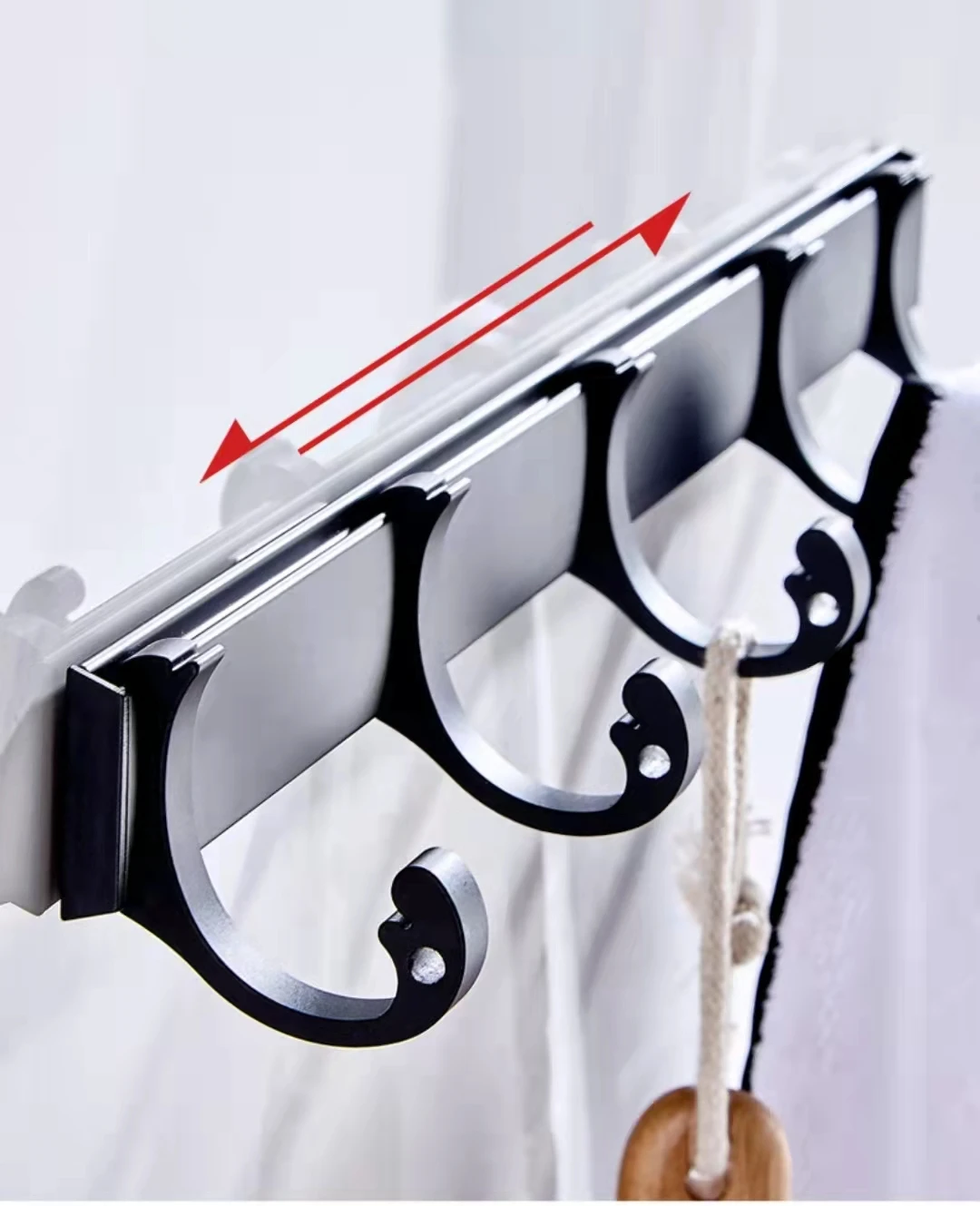 hot sales modern design black towel rack bathroom set accessories