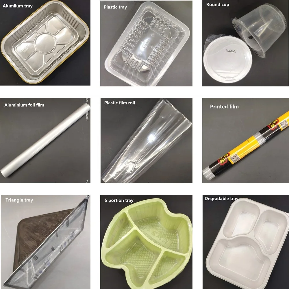 MAP 580 modified atmosphere packaging machine food tray sealing machine for chicken meat fish ready meal vegetables durian