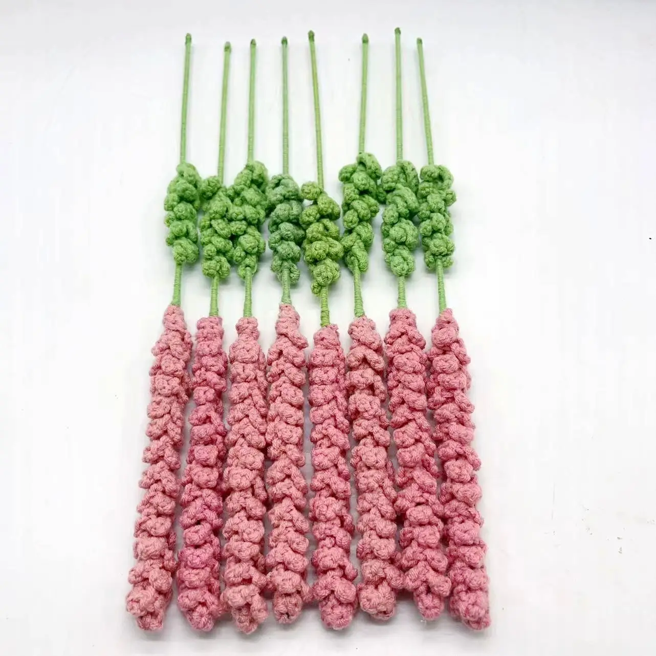 Home Decor Ornament Bouquet Gift Handmade Knitted Crochet Flowers For Wedding Anniversary Day Gifts