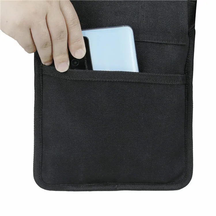 High quality adjustable belt waiter waist canvas apron bag for restaurant server