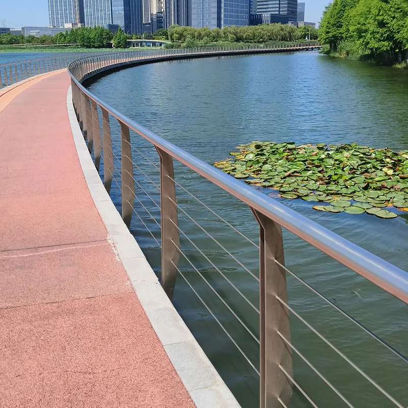 Modern Popular Outdoor Deck Balcony Cable Railing Post 304 316 Stainless Steel/Aluminium Stair Wire Handrails Balustrade