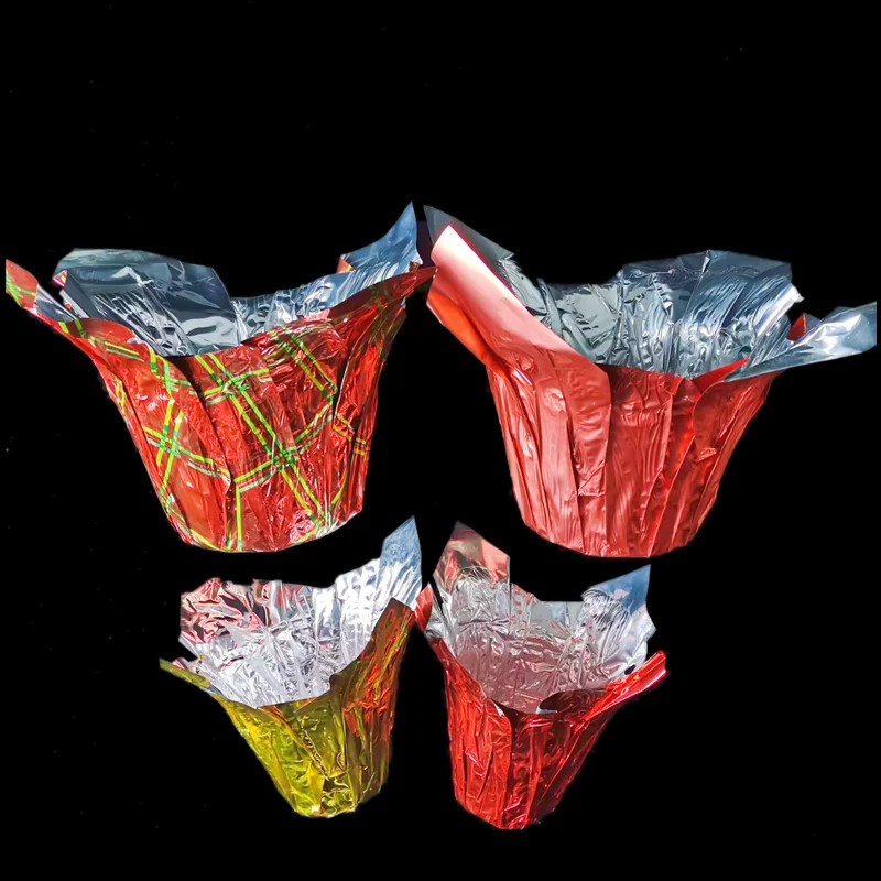 Hot Selling Cheap Custom Wholesale New Style Design Color Plant Pot Cover Plating Aluminium Film Plastic Flowers Pot Cover