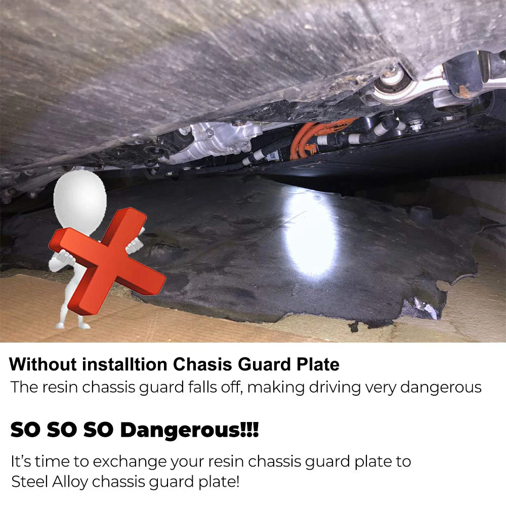 For Tesla Model 3 17-21 Under Engine Guard Plate Aluminum-Magnesium Alloy Tesla Motor Protection Cover Car Chassis Armor