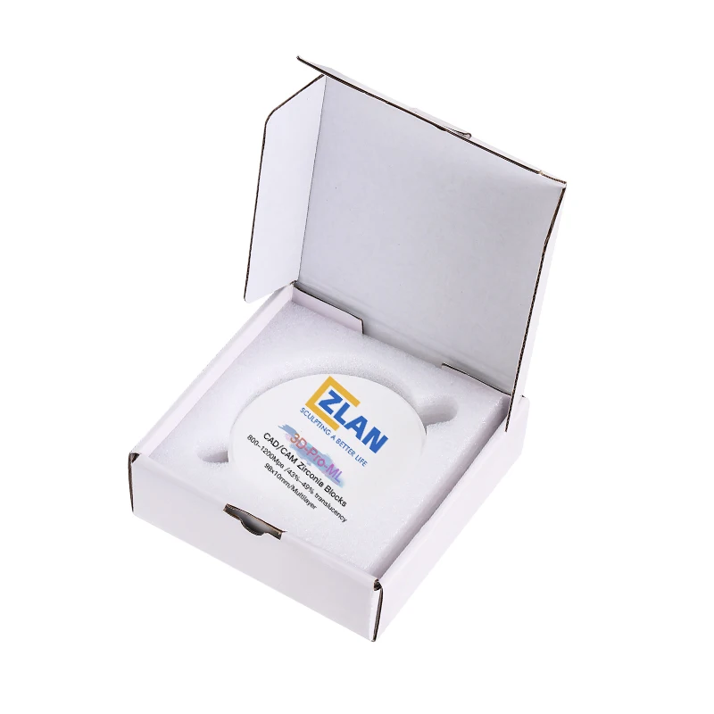 Zlan High Quality Zirconia Block Gradient Multilayer 98*14mm Dental Lab Use For Crowns Bridges And Veners