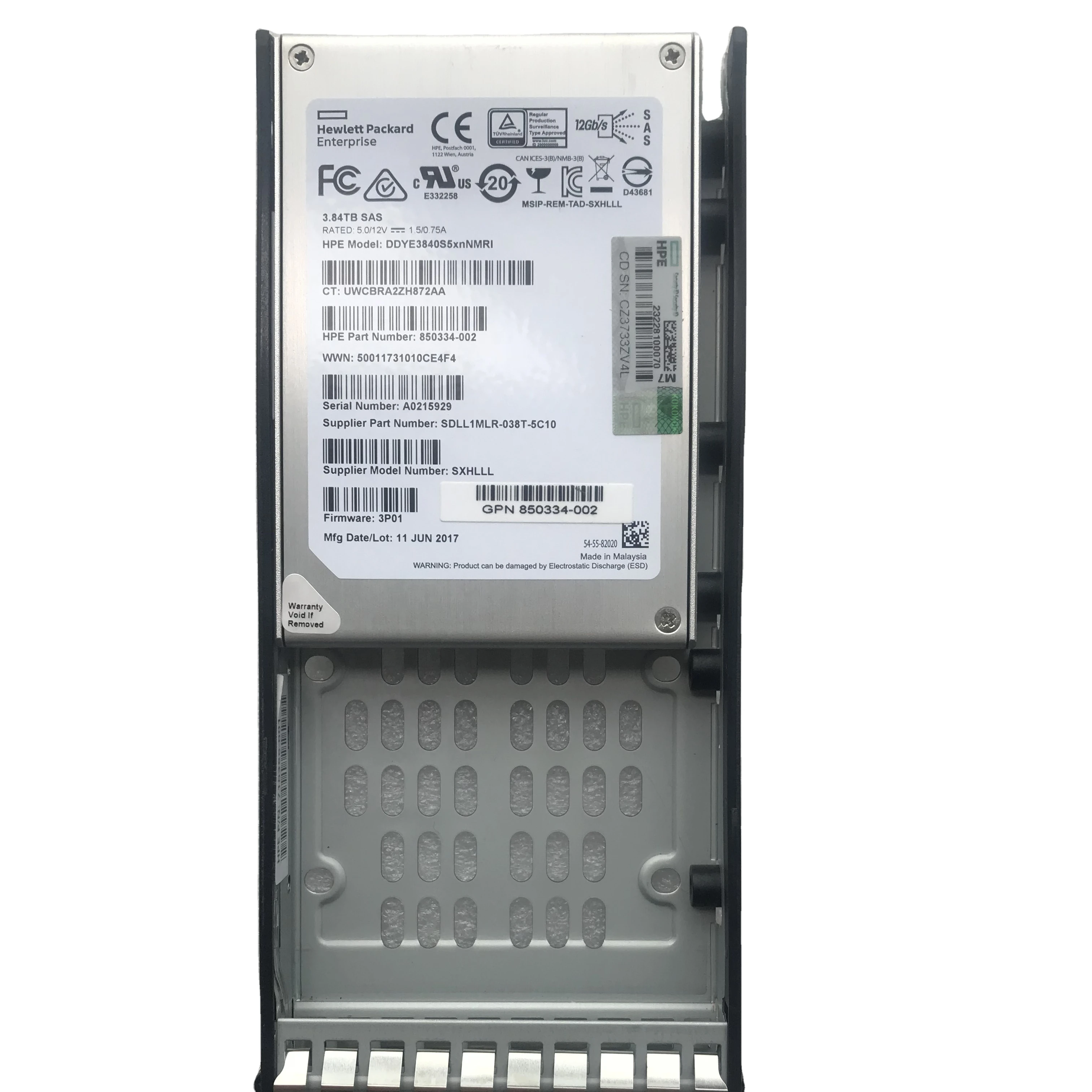 12 г SAS SSD 3,84 t 2,5 дюймов жесткие диски K2P91B 873101-001 873101 для HP 3par 8000