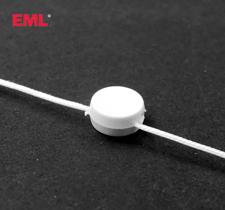EML TAGS Blank tag rope smooth surface special threaded plastic seal label rope round flat for clothing