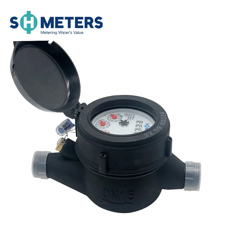 Dry cold type Multi-Jet plastic water meter Iso 4064B pulse water meter