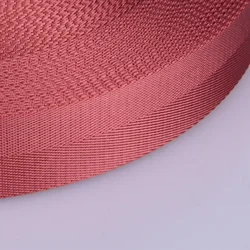 Bag use 1 1/4 inch watermelon red nylon herringbone webbing