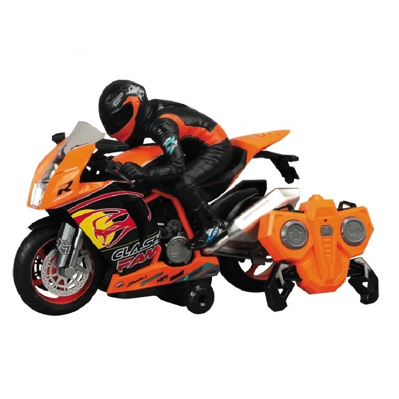 2022 new rc cars for 2.4G remote control motorcycle kids electric stunt racing toy with 360 rotation function lights and music