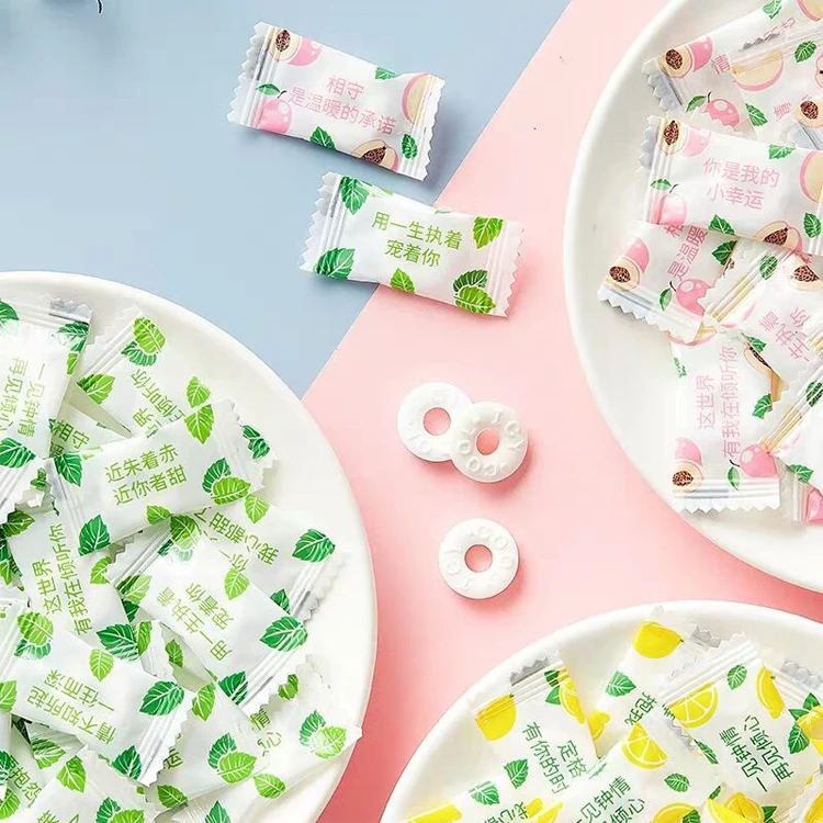 Заводская цена индивидуальный логотип бренд без сахара пресс конфеты Детский мятный кислый вкус Таблетки Конфеты