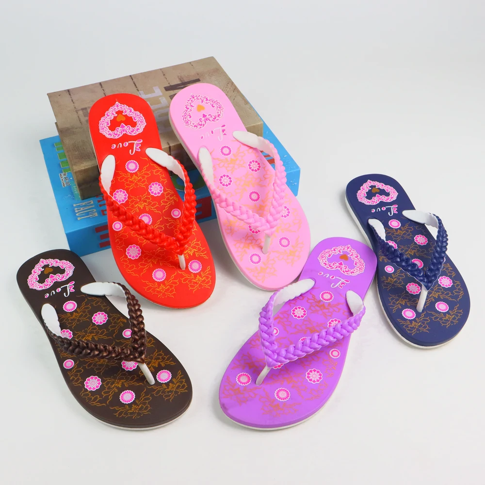 Custom Printed Logo Summer Ladies Rubber Beach Bathroom Shower Slippers Flip Flops Wedding Cheap Colorful Slides Flip Flops