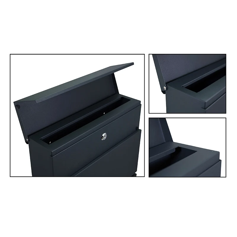
2021 Mailbox Outdoor Metal Wall Mounted Mailbox with Lock 