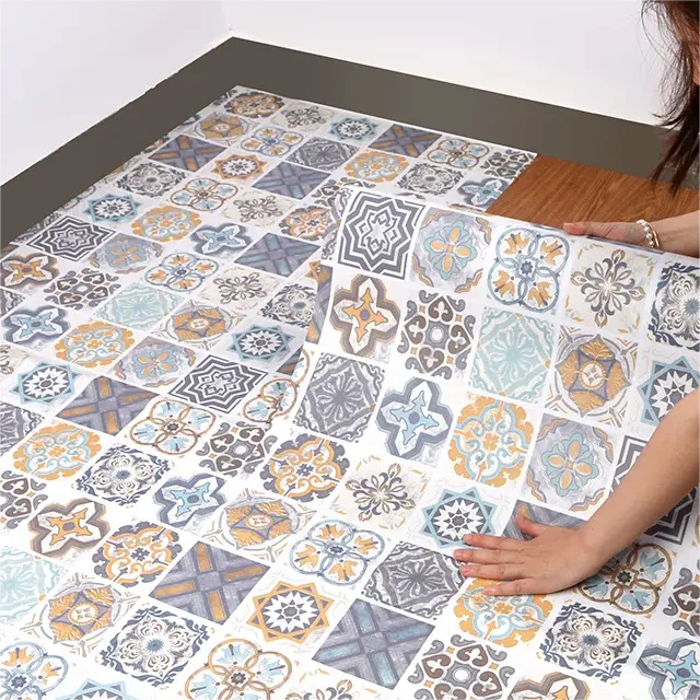 Кухня ванная комната самоклеющиеся ПВХ пол наклейки виниловая наклейка плитка
