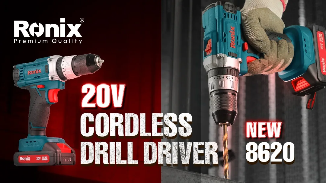 Беспроводная электрическая Ударная дрель Ronix Model 8620 2 шт. литиевые аккумуляторы быстрая зарядка 20 в