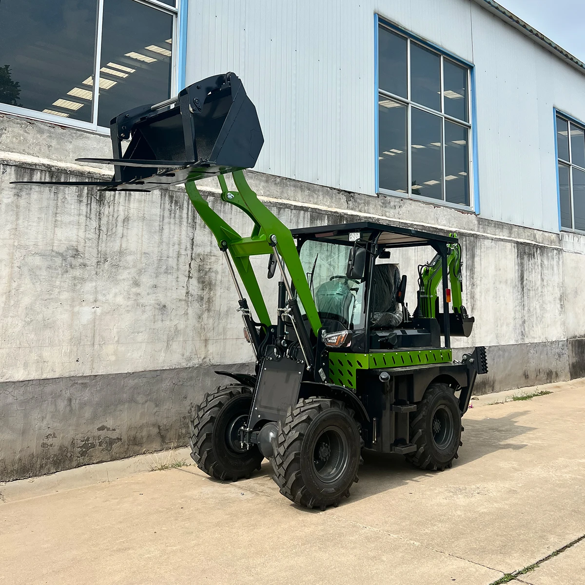 electronic terex skid steer bucket joystick right hand Mini Loader stand on skid steer attachments forestry