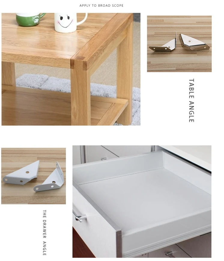 Custom Metal sheet Stamping Parts Funiture Usage Triangle Shelf Bracket Connecting Corner Brace