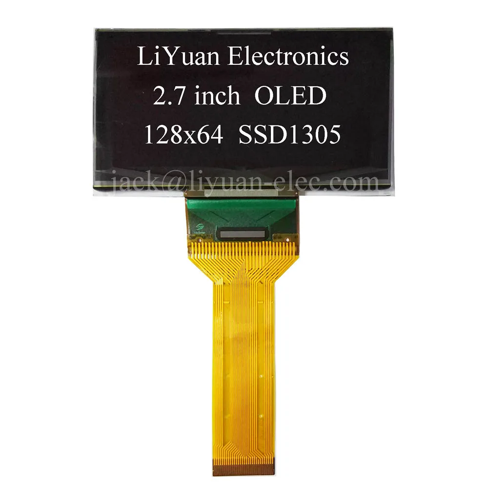 2.7' inch 128x64 SOLOMON SYSTECH SSD1305T7 30 pin WP12080063-01 PG-2864ASWD P1222026-19-A07 oel led graphic panel
