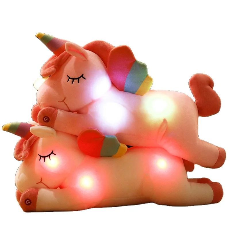 2022 Manufacturers Hot Selling Mini Lighting Unicorn Plush Toys with Lights for Children