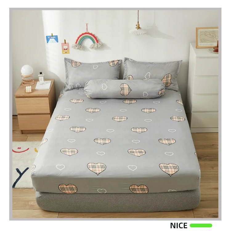 Modern Home Cheap Price 3d Printing Marble Bedspread Fitted Bed Sheet Pillowcases Bedding Sets