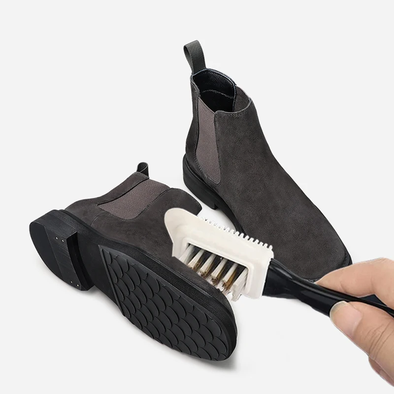 Hot Selling Nursing shoe brush deerskin three-sided special shoe brush suede frosted snow boot cleaning brush