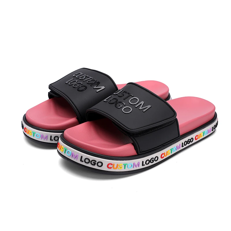 2024 Low Moq Custom Eva Slides Slipper Logo Mens Slides Slippers Custom Sandals With Logo
