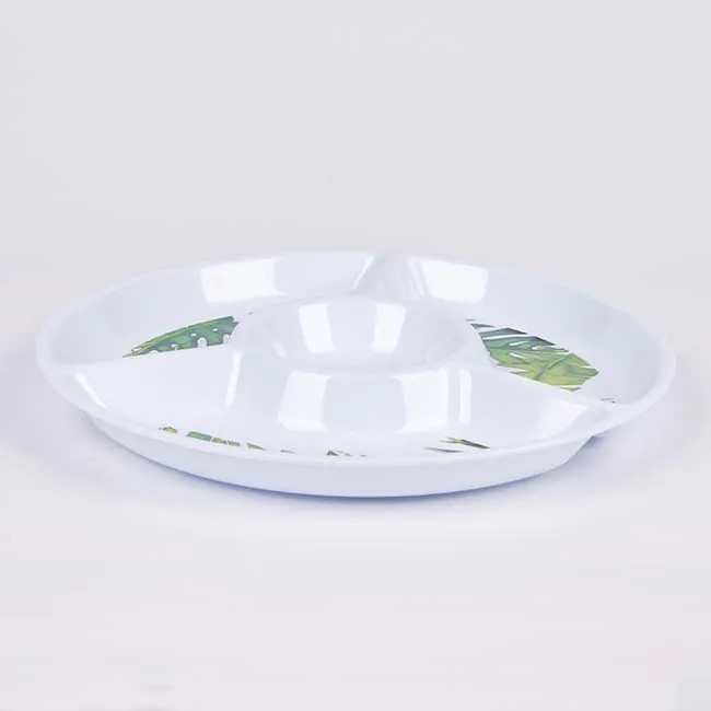 Hotel Restaurant Supply Premium Food Serving Trays Big Size Melamine Chip And Dip Platters For Event Use