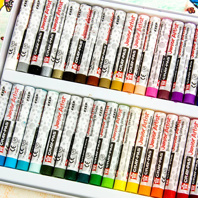 Sakura  24/36/48 Colors Art Soft Pastel Wax Crayon Oil Pastel set
