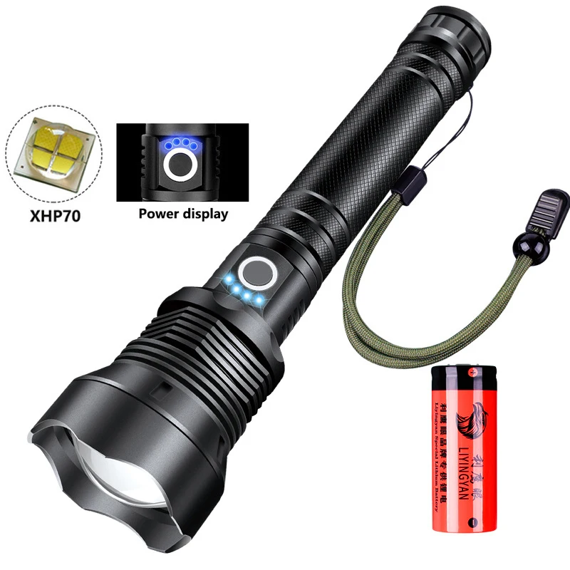 Aluminum alloy 7 mod flashlight p70 rechargeable led flashlight p50 p70 powerful zoom led torch for outdoor camping