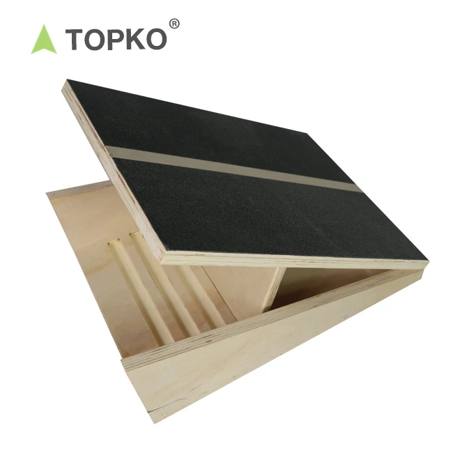 TOPKO Eco-Friendly Custom Logo Wooden Slant Board Five Angles Adjustable Stretching
