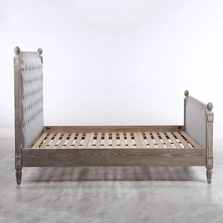 Anji Kasei Design KSF25039 Grey Fabric Cheap Modern Solid Modern Designs Wooden Bed Frame