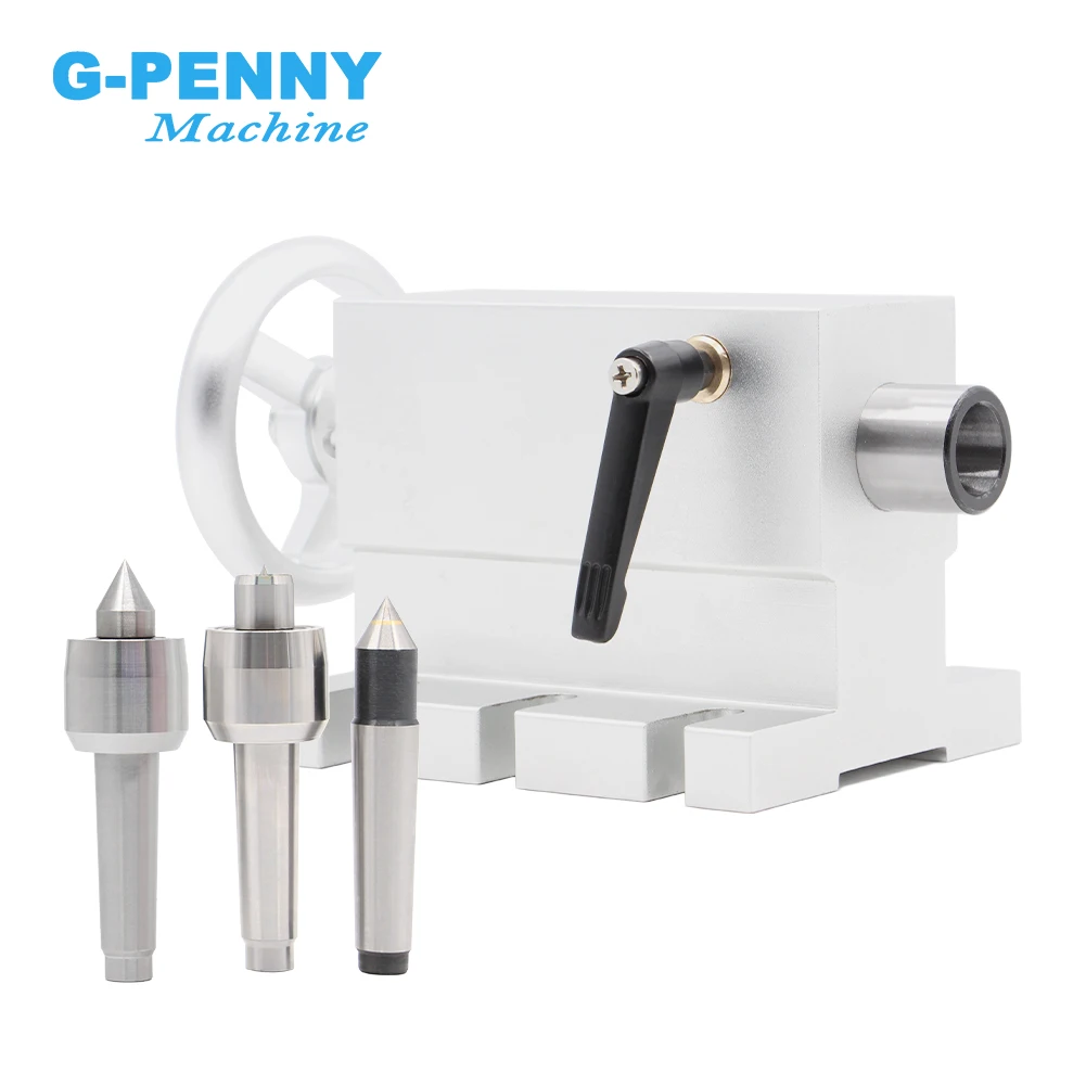  New Design Movable and Changeable Tailstock With Three Heads work with Rotary / A 4th Axis for CNC Engraving