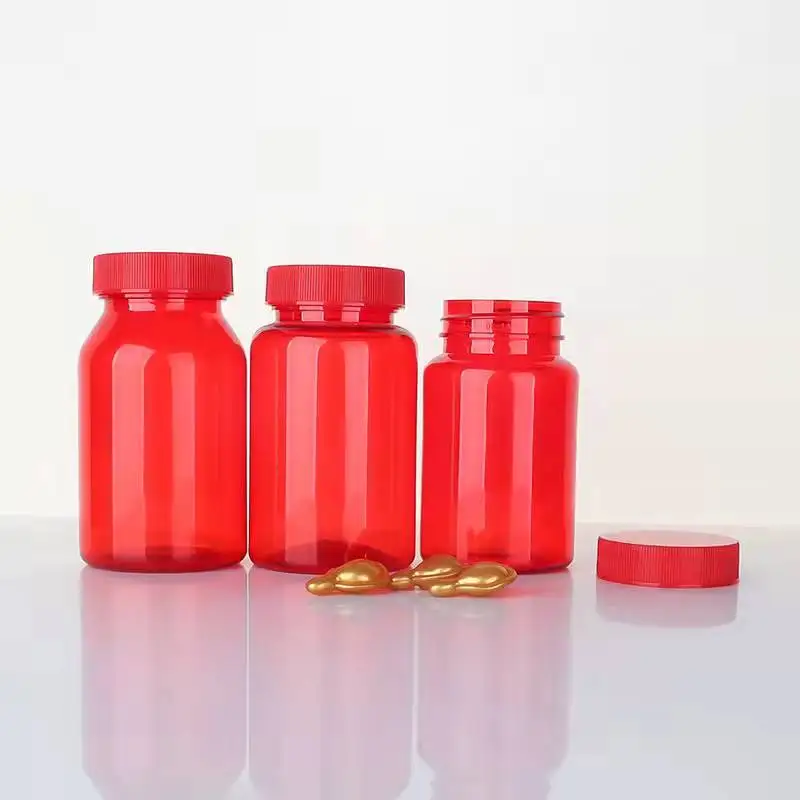 100ml red high-grade PET capsule bottle medical pet bottle