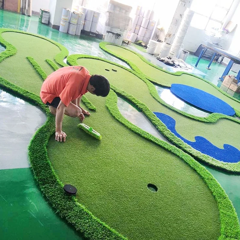 SER Manufacturer Wholesale Custom Mini Golf Course 1x3m Premium Artificial Grass High Elastic Base Golf Putting Green