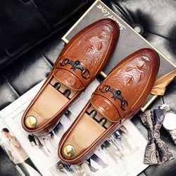 2021 hot selling wholesale Stylish interview genuine leather dress shoes for men