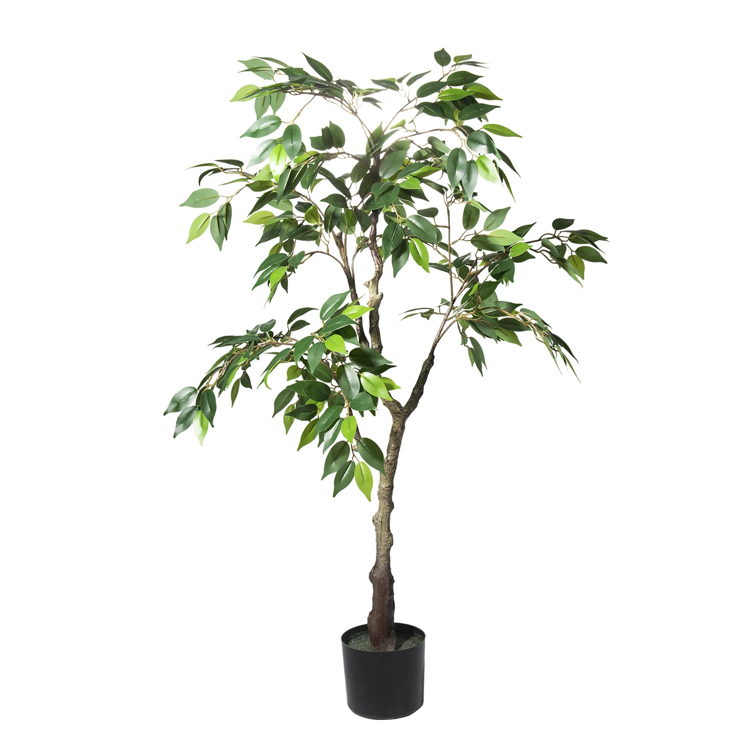 Evergreen Artificial Trees with Realistic Leaves and Trunk Topiary Faux Plant Artificial Ficus Tree for Outdoor Indoor Decor