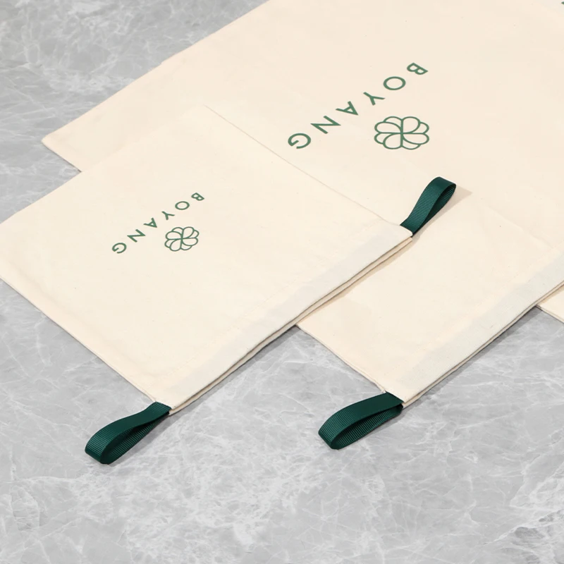 Custom Recycled Drawstring Cotton Fabric Shoes Packing Dust Bag