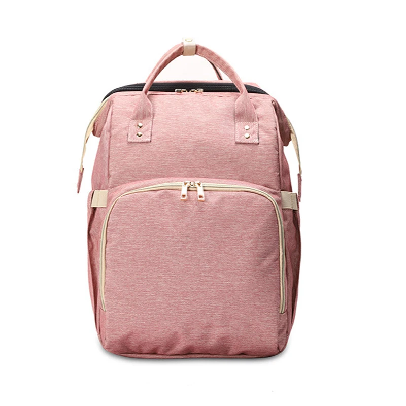 OEM/ODM Waterproof Premium Baby Three In One Backpack Folding Bed Diaper Bag For Mom