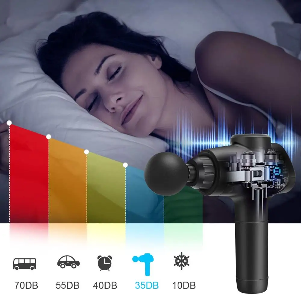 2020 24V Cordless Deep Percussion Vibration Body Massage Device Muscle Massage Gun For Fitness