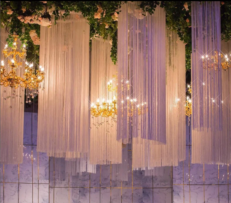 Wedding Decoration Wedding Ceiling Decoration Glitter String Curtains & Drapes Decoration for Wedding Event