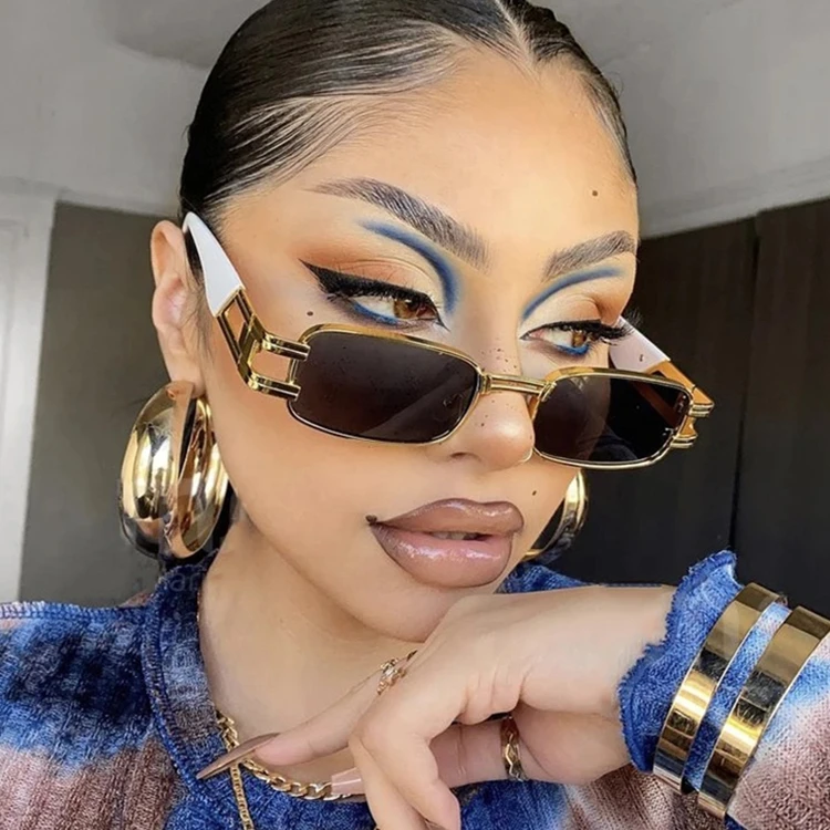 Модные солнцезащитные очки новейшие женские и мужские Gafas De Sol Mujer винтажные Квадратные Солнцезащитные в стиле панк унисекс Женские 2024