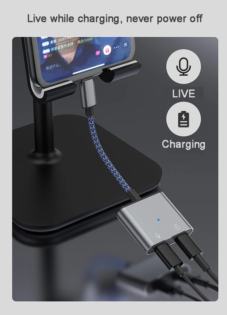  Адаптер 2 в 1 type-c со светом usb-c для 3 5 мм аудио конвертер aux адаптер мобильного
