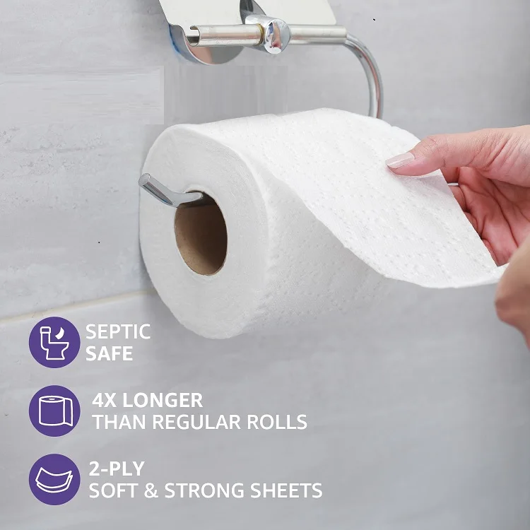 Customized Logo Embossed Virgin Pulp Tissue Paper Towel Household Toilet Paper For Bathroom