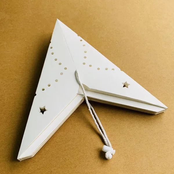 Wholesale Handmade 7 Point Foldable Hanging Paper Star Lantern Lamp for Christmas Party Festival Home Decoration
