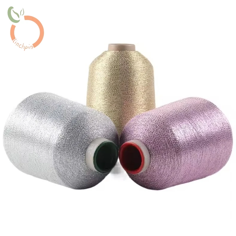 Dyeable polyamide glass fiber covered polyamide fiber double cover metallic thread