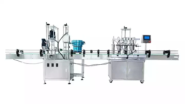 Small Bottle Cosmetic Oil 2/4/6/8/10 Heads Automatic Filling Capping and Labeling Machine