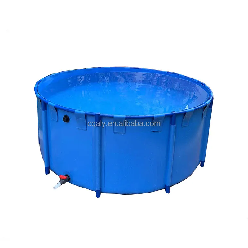 Movable farming fish tank PVC fishing poly tank customized raised fish ponds emergency storage frame water tank for firefighting