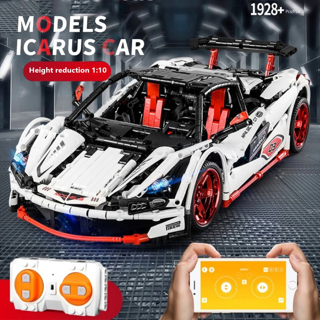 Популярный набор строительных блоков автомобильная форма Модель King 13067 MOC сборка радиоуправляемые игрушки масштаб 1/10 управление через приложение высокоскоростной Радиоуправляемый автомобиль