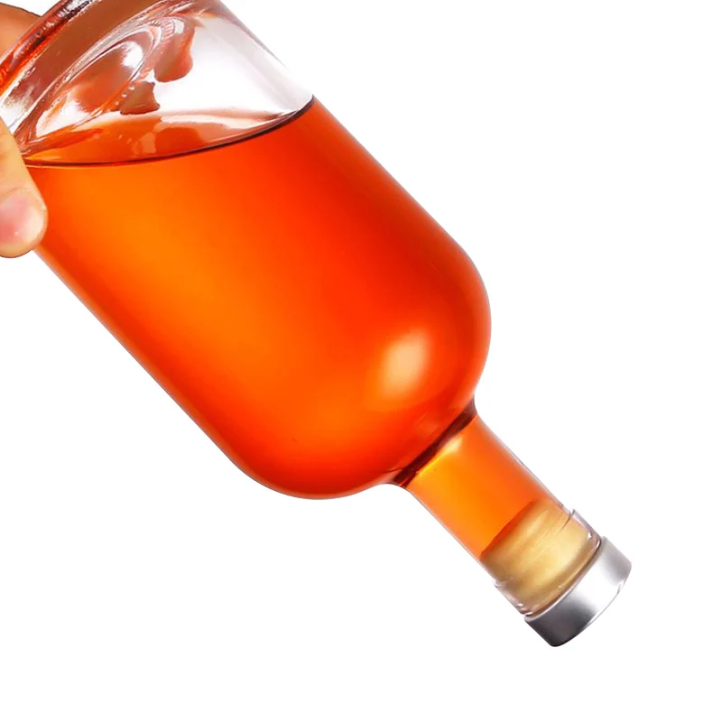 Manufacturer Luxury  Partabl Spirit Gin Tequilae Custom Shape Bottle Empty Glass Bottle For Rum Brandy