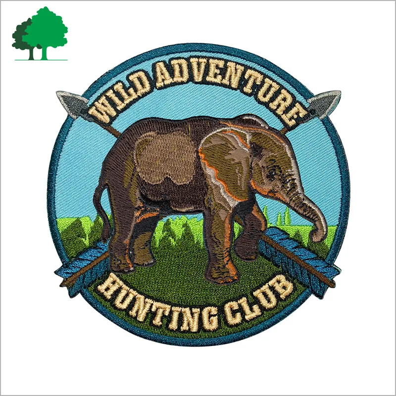 Customized Name embroidery Badge Magnetic welcome Embroidered Irregular emblem