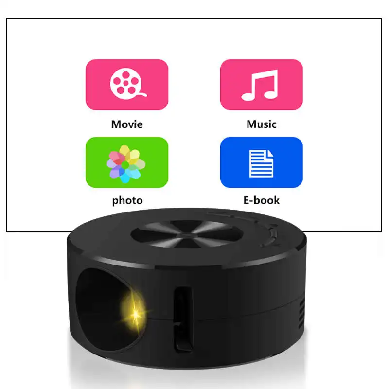 YT200 phone connect directly projector 100 inch wired mirroring mobile phone presentation equipments 4k mini projector YT200